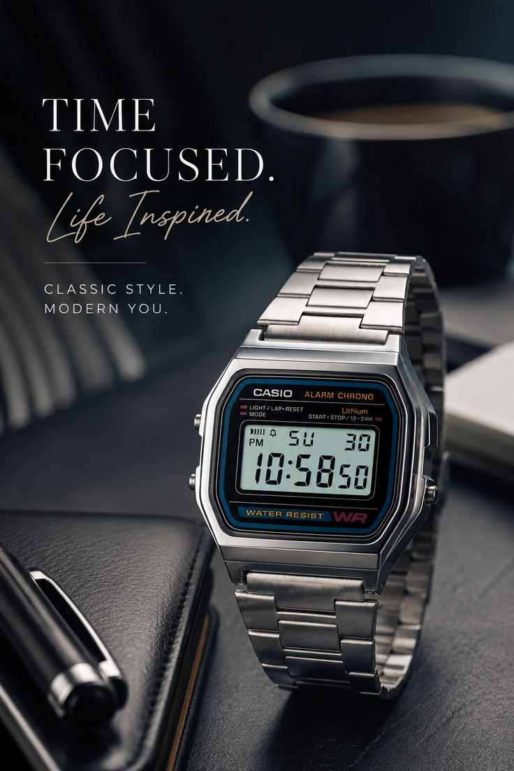 CASIO VINTAGE SILVER 168