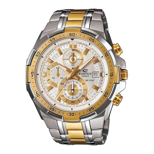 Casio Edifice EFR-539 | Silver-Gold Bold Edition
