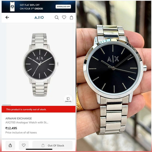 ARMANI EXCHANGE -  AX2700 CLASSIC |Black Dial Silver Edition